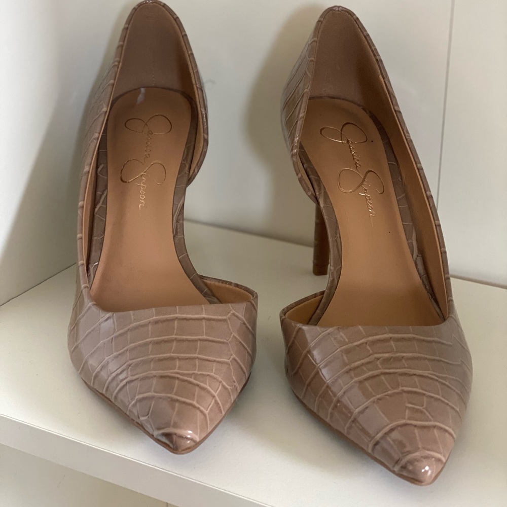 Crocodile Design Heels Jessica Simpson